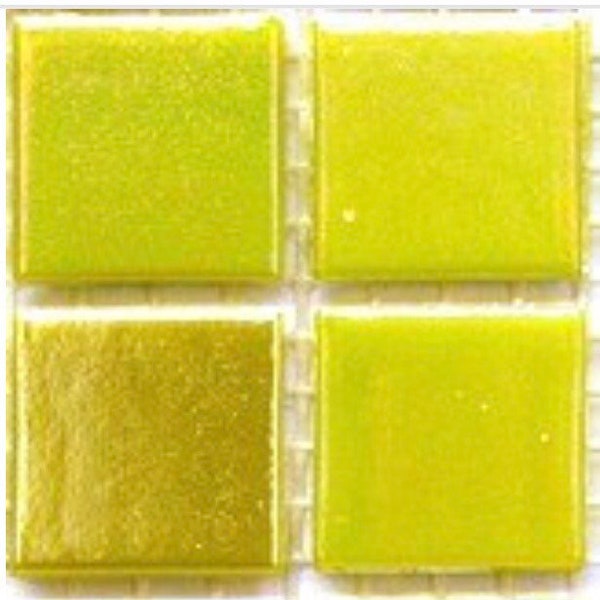 3/4" Yellow Iridescent Mosaic Glass Tiles (25) // Mosaic Tiles // Mosaic Supplies // Mosaic Surplus
