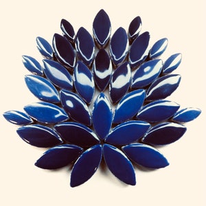 Deep Indigo Ceramic Petal Mix (30-35 count)//Blue Petals//Mosaic Tiles//Mosaic Surplus