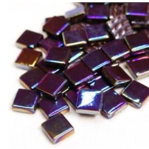 12mm(1/2") Merbau Brown Pearlized Recycled Glass Square Mosaic Tiles(50pc)//Mosaic Surplus//Mosaic Supplies