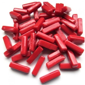 Mosaic Tiles/ 20mm Bold Red Glass Stix 50g (25pc)//Mosaic Tiles//Mosaic Glass//Mosaic Surplus//Mosaic Supplies