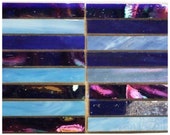 Mosaic Tiles Stained Glass Blue Lagoon Strips Mix (15pc) Stained Glass Mosaic Surplus Mosaic Tiles