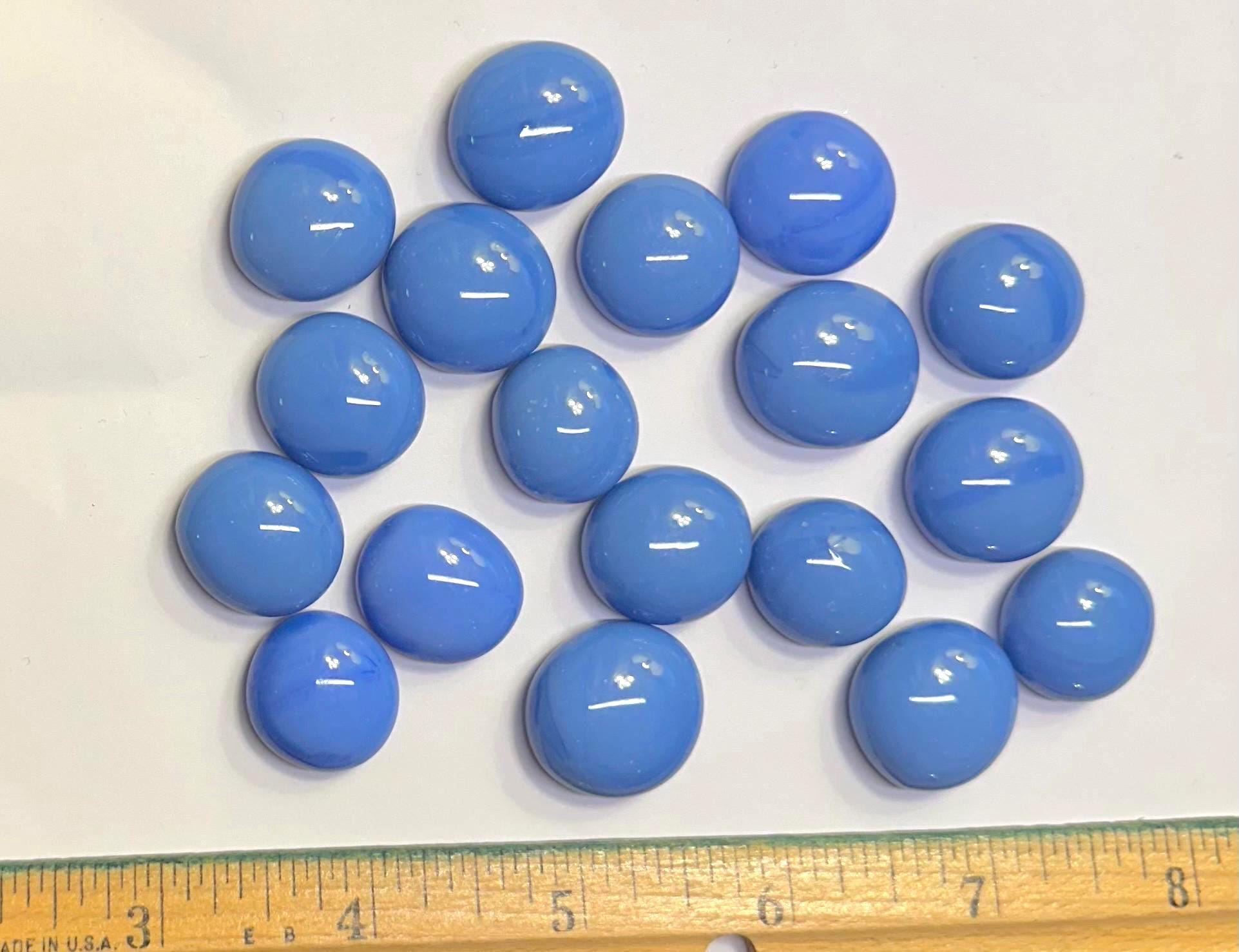 24 VINTAGE TURQUOISE BLUE ACRYLIC 30x10mm. SMOOTH TEARDROP BEADS 5231