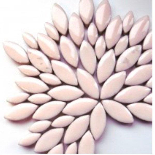 Mosaic Tiles/ Powder Pink Ceramic Petal Mix (35-40 count)//Pink Petals//Mosaic Tiles//Mosaic Surplus