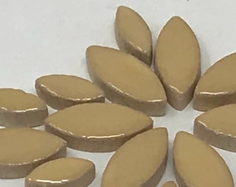Yellow Sand Ceramic Petal Mix (35-40 count)//Yellow Petals//Mosaic Tiles//Mosaic Surplus