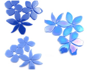 Mosaic Tiles// 50g Glass Flower Petal Shapes//choose from 2 colors//MosaicSurplus