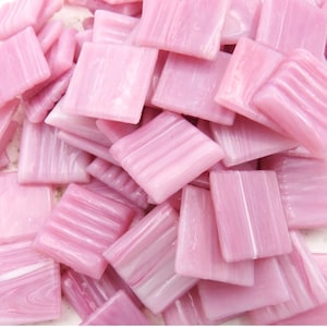 Mosaic Tiles 3/4&quot;Sweet Pink Wispy Mosaic Glass Tile (25) // Mosaic Tiles // Mosaic Supplies // Mosaic Surplus