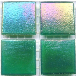 3/4&quot; Jade Green Iridized Mosaic Glass Tile (25) // Mosaic Tiles // Mosaic Supplies // Mosaic Surplus
