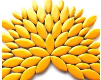 Mosaic Tiles/ Curry Yellow Ceramic Petal Mix (30-35 count)//Yellow Petals//Mosaic Tiles//Mosaic Surplus