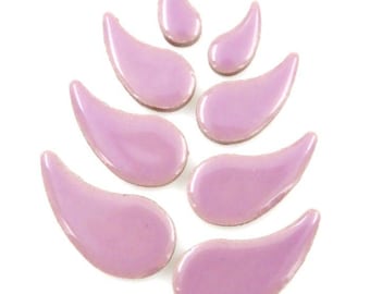 Lilac Raindrop Ceramic Tile 8pc set