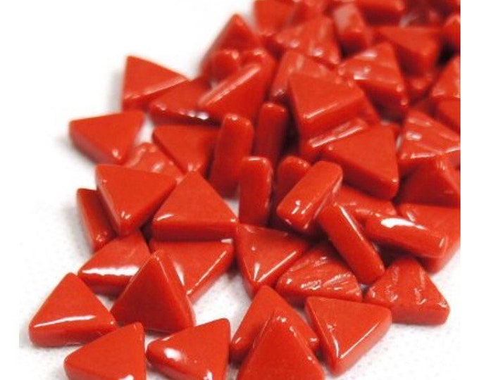 Mosaic Tiles/ MINI 10mm Bright Red Glass Triangles 50g Etsy