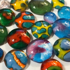 Handmade Fused Glass Cabochons Mix  Mosaic Tiles //Mosaic Surplus //Mosaic Supplies//Jewelry