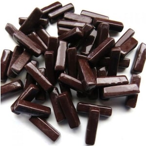20mm Deep Brown Glass Stix 50g (25pc)//Mosaic Tiles//Mosaic Glass//Mosaic Surplus//Mosaic Supplies