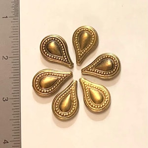 Mosaic Tiles/ 25mm Small Antique Bronze-Gold Teardrop Beads Mosaic Tiles//Jewelry//Mosaic Tiles//Mosaic Surplus