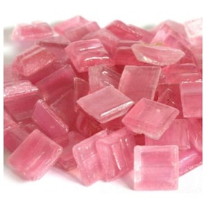 Mosaic Tile / 100 MINI Pink Wispy Glass Tiles 3/8&quot;//mosaic Tiles// Mosaic supplies//Mosaic Surplus