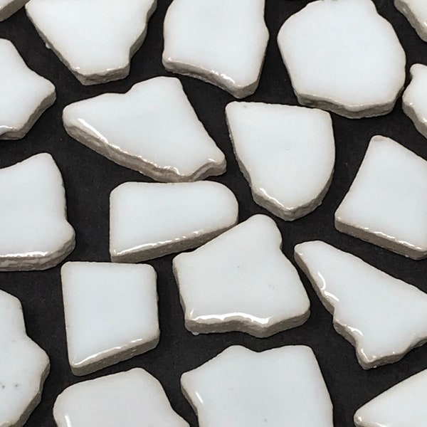 Mosaic Tiles/ White Glazed Ceramic Jigsaw Tiles//Mosaic Tiles//Mosaic Surplus // Ceramic tiles