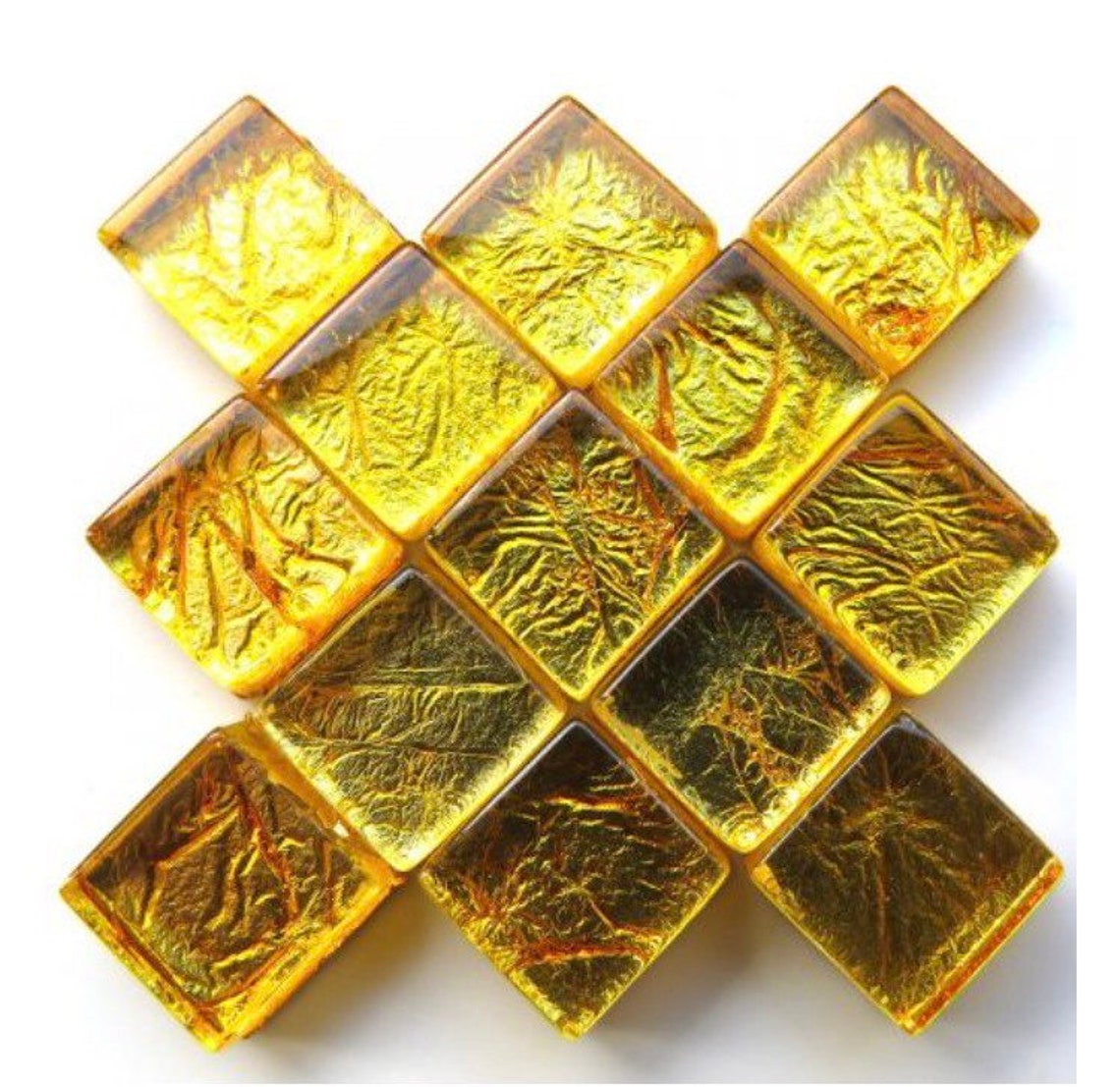 Mosaic Tiles/10mm Mini Antiqued Gold Foil Backed Mosaic Tiles Etsy