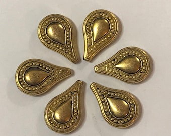 Mosaic Tiles/ 25mm Small Gold Teardrop Beads Mosaic Tiles//Jewelry//Mosaic Tiles//Mosaic Surplus