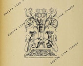 Ornate Neoclassical Ornament - Digital Download Image Transfer Pillow Burlap Iron-On Teeshirt Fabric Scrapbooking Digital Stamp