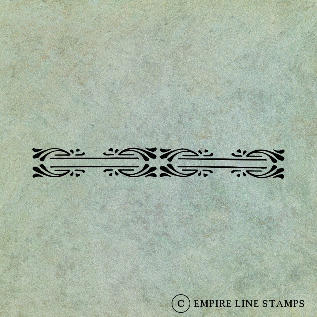 Border Header Stamp Art Deco Art Nouveau Flourish Ornate - Antique ...