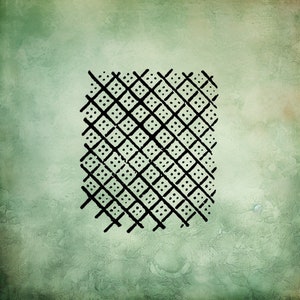 Medieval Illuminated Manuscript Stamp Pattern Background ATC Crisscross Dots - Antique Style Clear Stamp 20/5