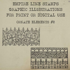 Sierlijke Elementen 1 - Digitale download Image Transfer Pillow Iron-On Teeshirt Fabric Scrapbooking Digital Stamp Clipart
