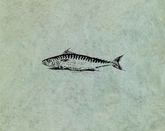 Fish SMALL - Antique Style Clear Stamp