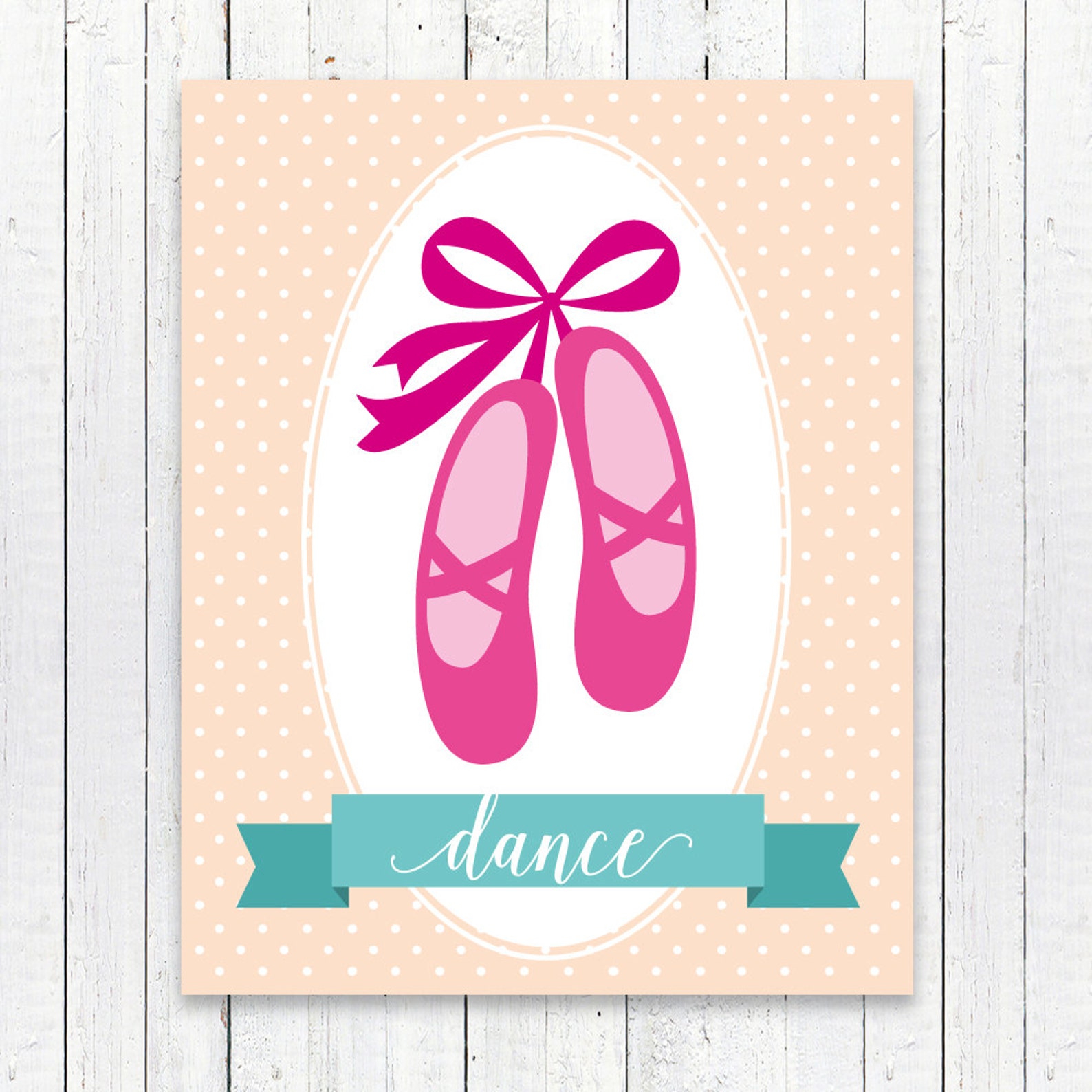 ballet art print, ballet wall print, ballet room art, playroom decor, nursery art, wall decor, children wall art, 8x10 print