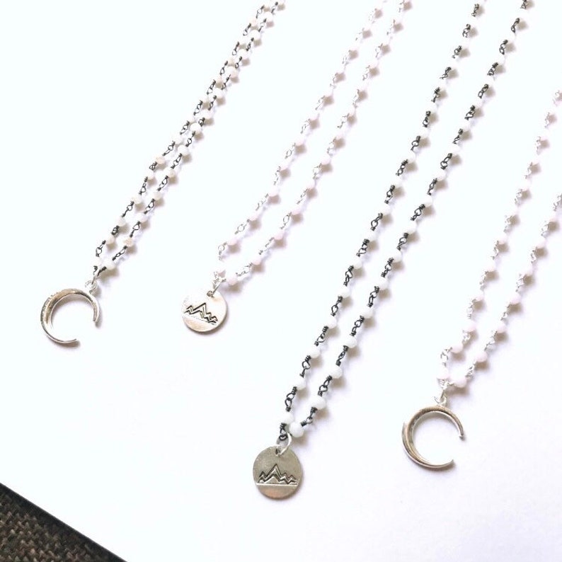 Mountain Charm Beaded Necklaces
