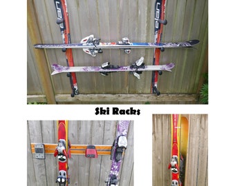 Recycled Ski Rack: Wall Mounted Ski Storage