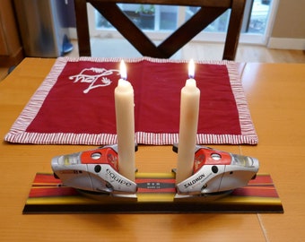 Ski Candle Holder
