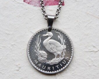 Mauritius Dodo coin token necklace - limited edition - Maurice of Nassau - extinct bird - Mauritius necklace