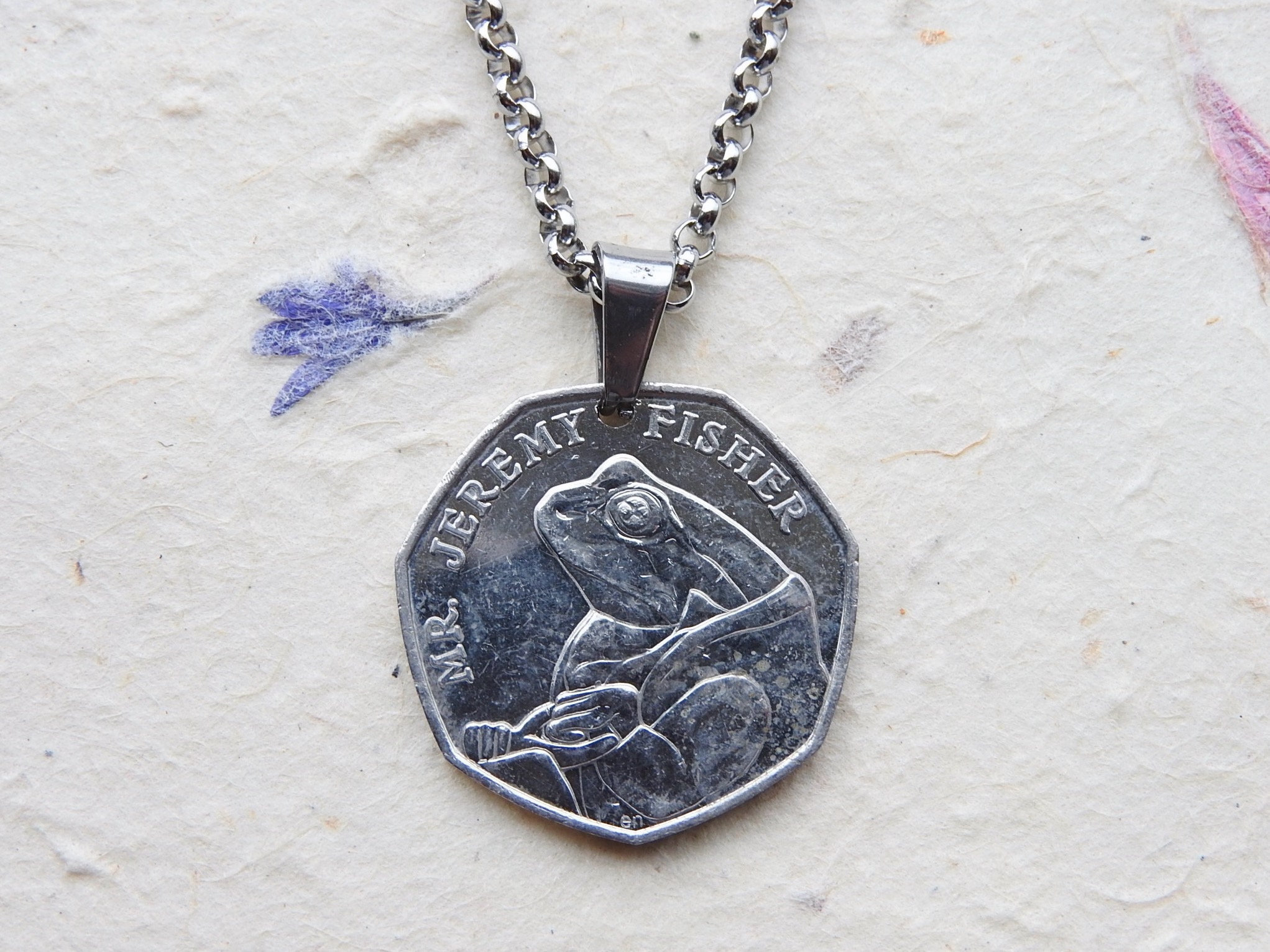 Genuine Mr. Jeremy Fisher Coin Necklace 