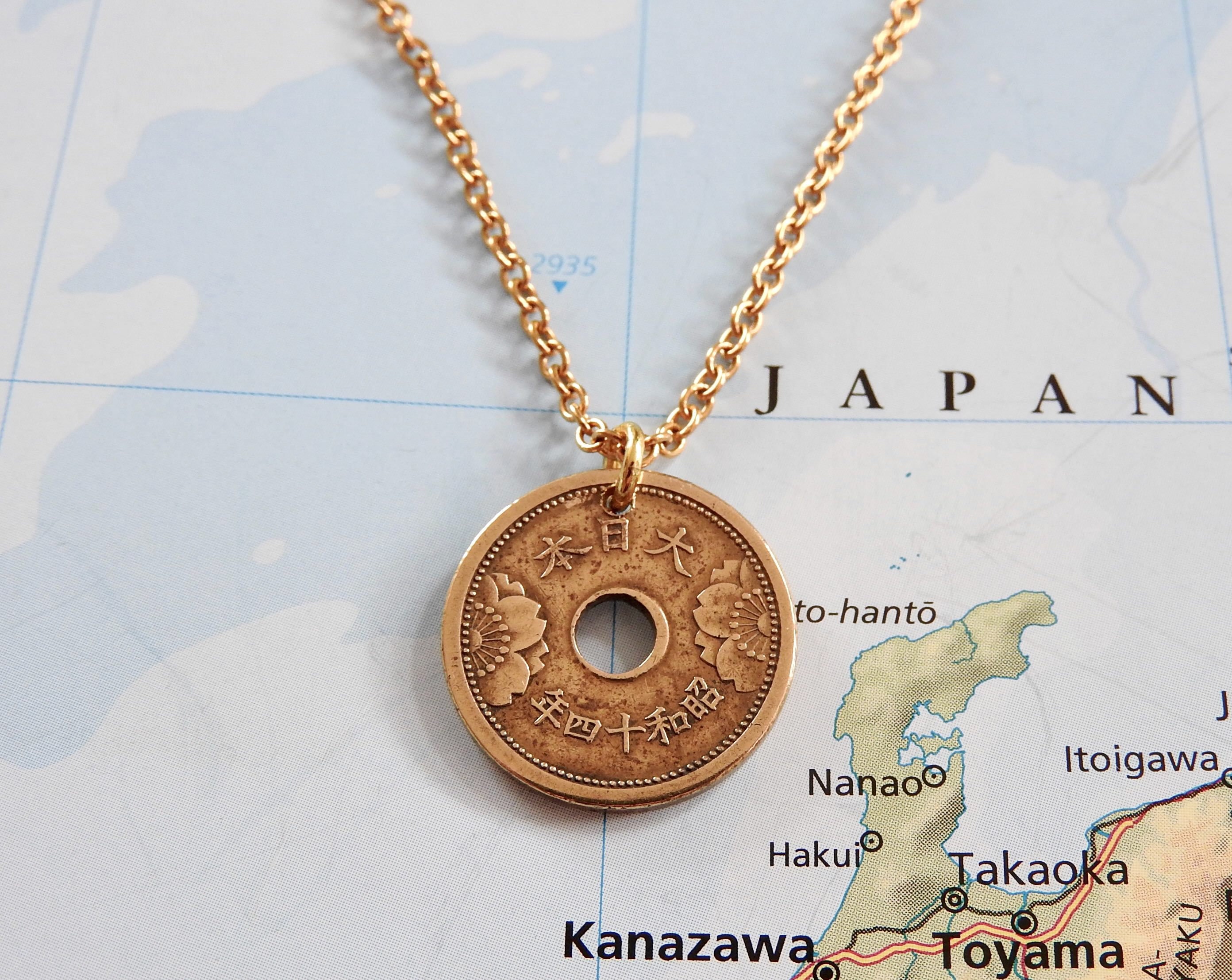 Japanese coin necklace best sale