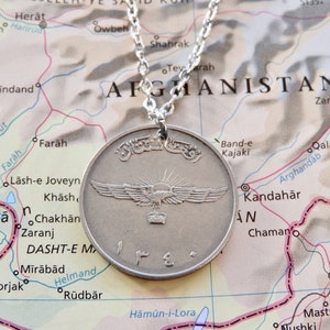 Afghanistan Gold Map Necklace Pendant & Chain Afghan Kabul UK