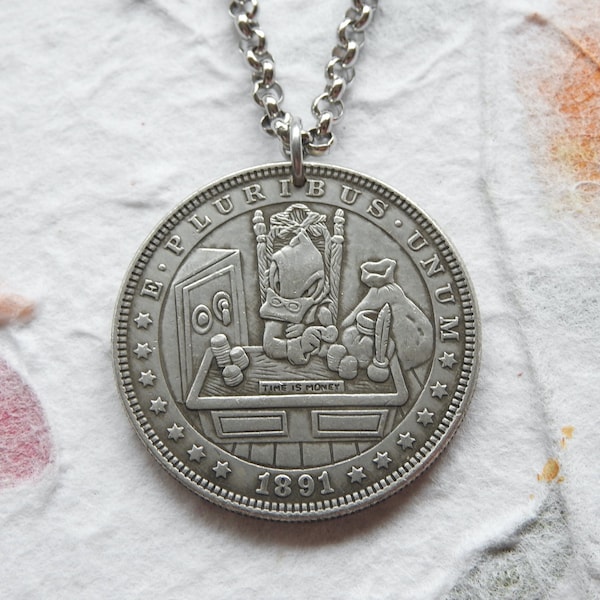 Scrooge McDuck coin token necklace/keychain - limited edition - comic book lover - comic book jewelry - Scrooge McDuck