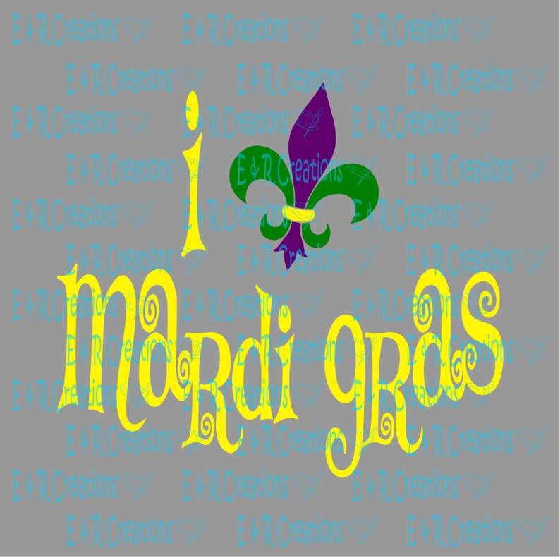 Download I Love Mardi Gras Mardi Gras SVG Silhouette couper fichier ...