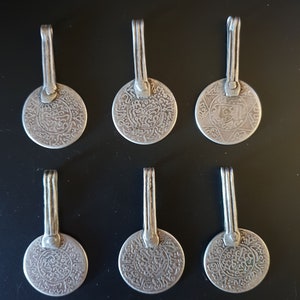 Morocco - 6 silver pendants for necklace - Ancient coins