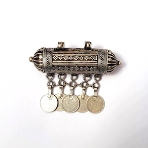 Old amulet - Hirz or Herz in silver document holder or verse from the Koran - YEMEN