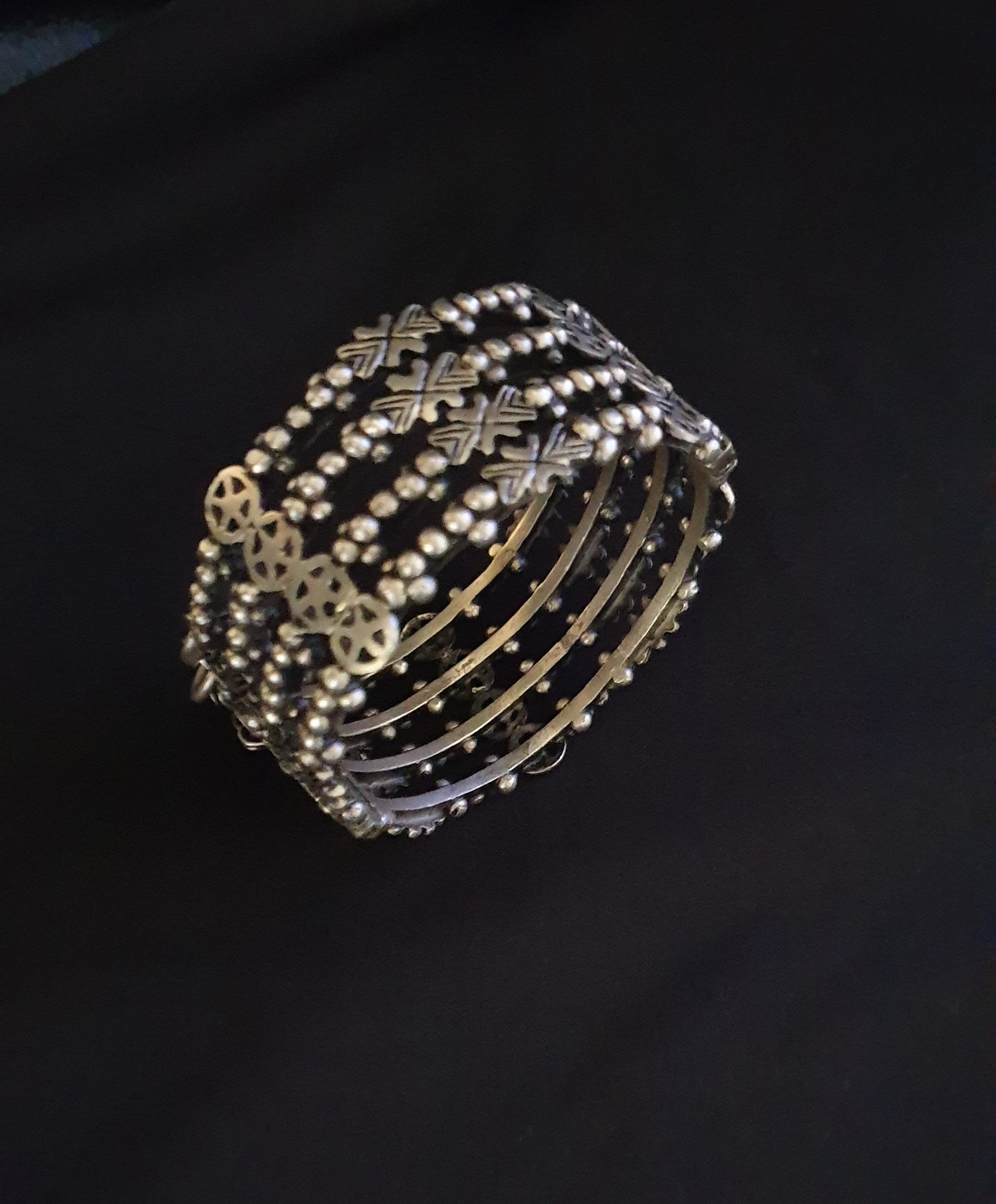 Bracelet Articulé Mizam En Argent - Style Mauritanien / Sahara Occidental, Occasion