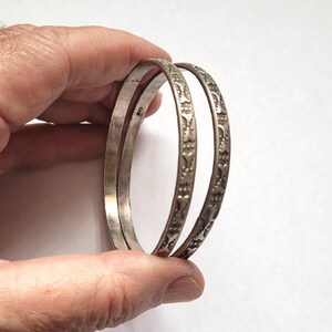 Pair of Berber bangle bracelets in 925 silver – Morocco