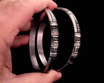 ニジェール - 925 シルバーのトゥアレグ カフ ブレスレット