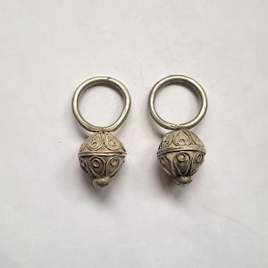 Pair of Berber hair ornament - Amazigh in silver - Morocco