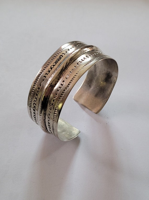 Ancient Open Sterling Silver Tunisian Bracelet - Etsy