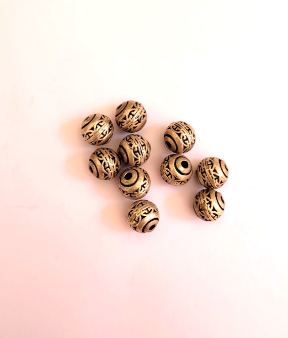 Set of 10 Handmade Sterling Silver Beads for Necklace Etsy