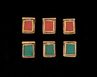 Seltenes Los mit 6 antiken Amuletten aus Messing und Glaswaren – Talismane – Koran-Boxen – KITAB – Marokko