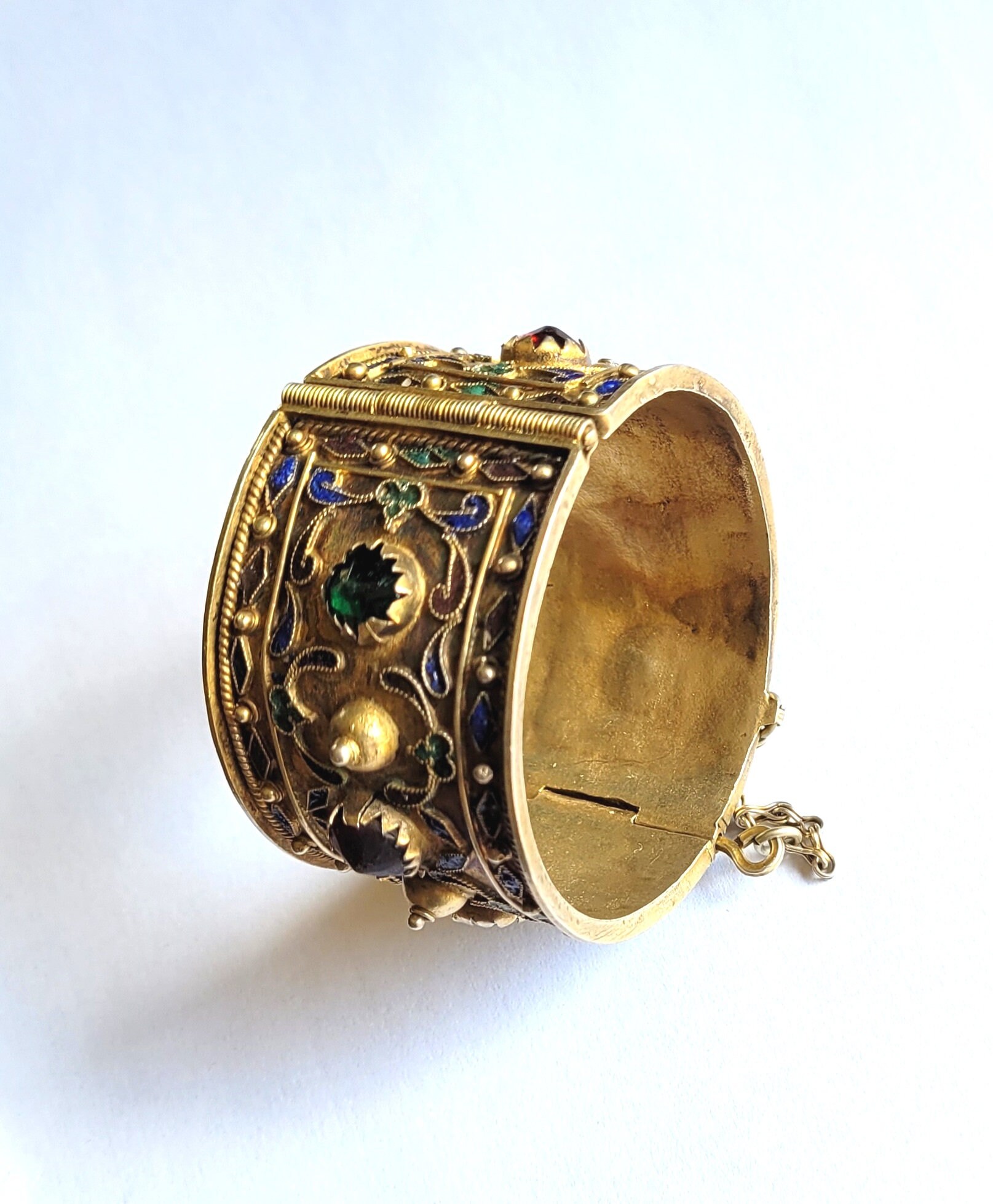 Vintage Leather Brass Ring Jew-Jew Medicine Bag