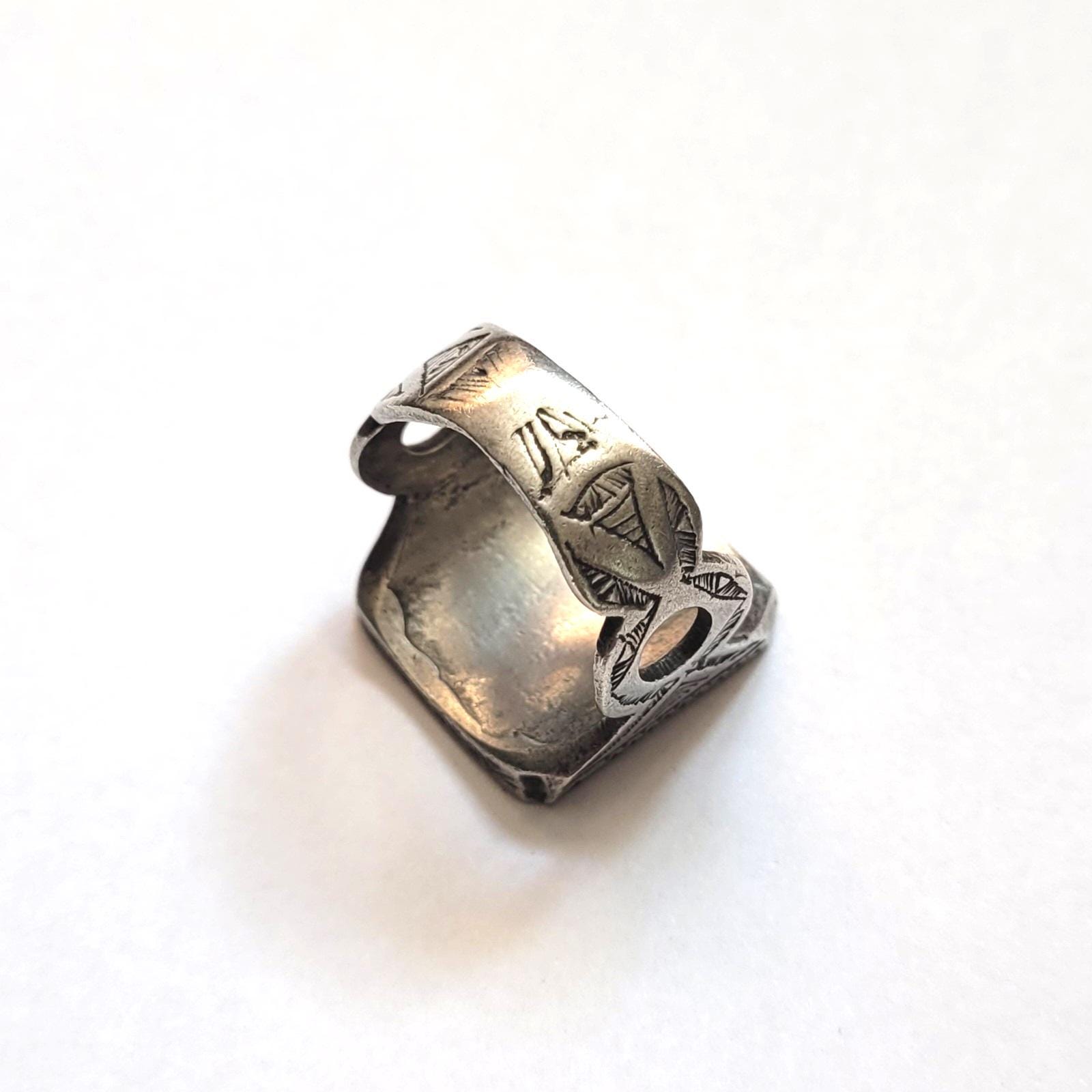 Talismanic Ring – Protective Magic Square – Silver – Tuareg