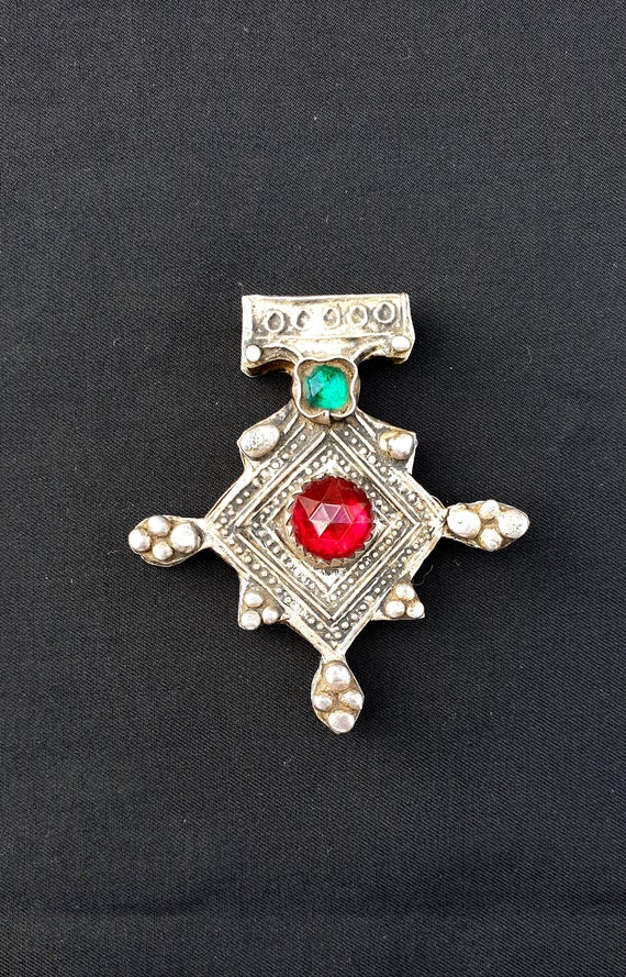 Morocco - Cross "Boghdad" silver, enamel and glass