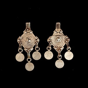 Antiguo Par de colgantes - Bereber Amazigh - Plata - Marruecos