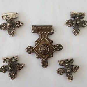 Morocco – Lot of 5 silver cross “Boghdad” - Traditional Tribal Symbols